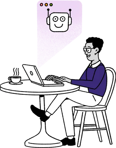Man sitting in front of a laptop