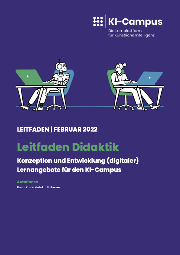 Cover: Leitfaden Didaktik 2022 KI-Campus Stifterverband